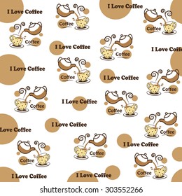 Cups seamless pattern