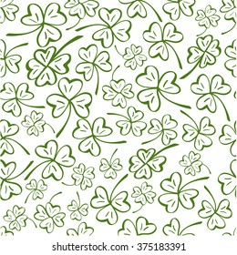 Cups seamless pattern. Vector pattern for St. Patrick Day.