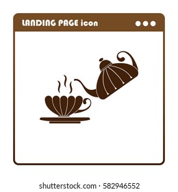 cup,teapot , kettle, tea kettle , icon for the landing page