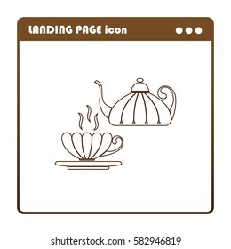 cup,teapot , kettle, tea kettle, icon for the landing page