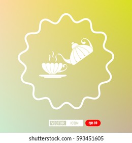 cup,teapot , kettle, tea kettle, icon, vector