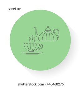 cup,teapot , kettle, tea kettle vector icon.
