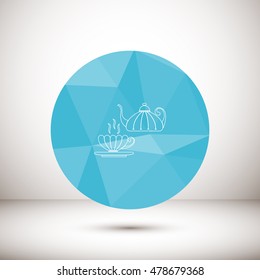 cup,teapot , kettle, tea kettle vector icon.