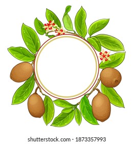 cupuacu vector frame on white background