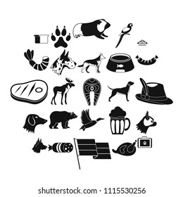 Cur icons set. Simple set of 25 cur vector icons for web isolated on white background