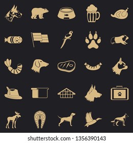Cur icons set. Simple set of 25 cur vector icons for web for any design
