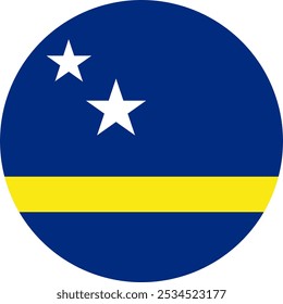 Curacao Circle Flag, Circle Flag of Curaçao, Vector Images