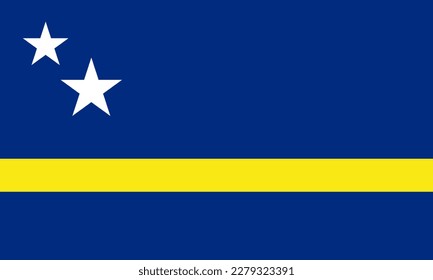 Curacao country flag vector. Curacao country flag illustration.