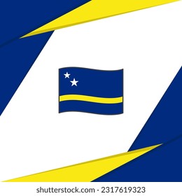 Plantilla de diseño de fondo de resumen de marca Curacao Cartel del Día de la Independencia de Curazao en medios sociales. Curacao