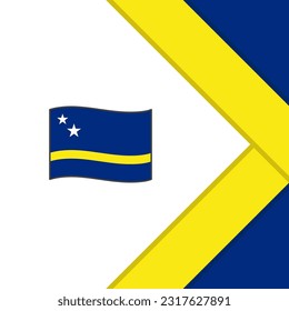 Plantilla de diseño de fondo de resumen de marca Curacao Cartel del Día de la Independencia de Curazao en medios sociales. Caricatura de Curacao