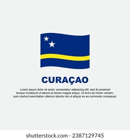 Plantilla de diseño de fondo de marca de curacao. Cartel del Día de la Independencia de Curazao en medios sociales. Fondo de Curazao
