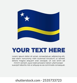 Curacao Flag Banner Background Template