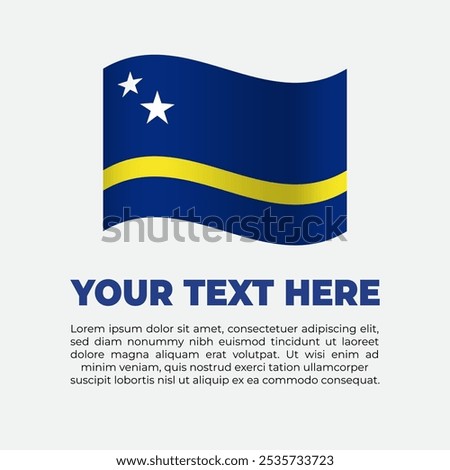 Curacao Flag Banner Background Template