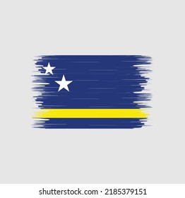 Curacao Flag Brush. National Flag