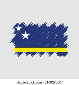 Curacao Flag Brush. National Flag