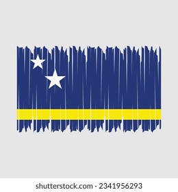 Ilustración del vector de pincel de la bandera de Curacao