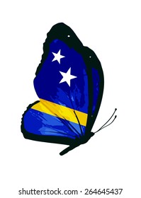 Curacao flag butterfly - vector