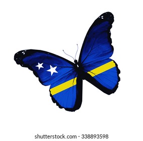 Curacao flag butterfly - vector