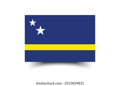 Curacao flag official colors and proportion digital vector illustration