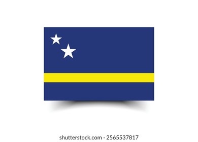 Curacao flag official size and color standards vector illustration