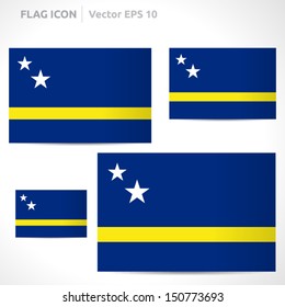 Curacao flag template | vector symbol design | color blue white and yellow | icon set