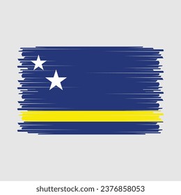 Curacao Flag Vector Illustration Design