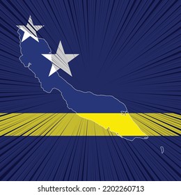 Curacao Independence Day Map Design
