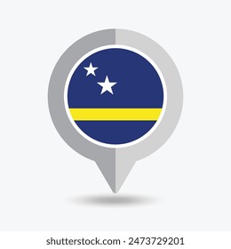 Curacao Location Pin Icon Vektorillustration