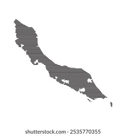 Curacao Map Illustration Element Design