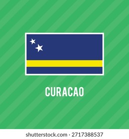 Bandera del Vector de Curazao. Dimensiones precisas y colores oficiales. Este archivo es adecuado para la edición digital y la impresión de cualquier tamaño.