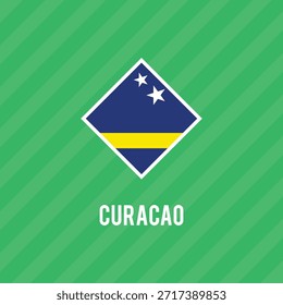 Bandera del Vector de Curazao. Dimensiones precisas y colores oficiales. Este archivo es adecuado para la edición digital y la impresión de cualquier tamaño.