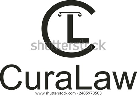 The CuraLaw logo elegantly combines scales of justice with a modern, stylized font, symbolizing fairness and legal expertise with a timeless and professional aesthetic.