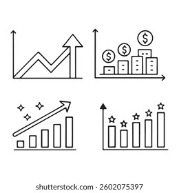 A curated collection of graph and chart icons.