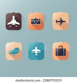 A curated collection of travel-themed icons, perfect for wanderlust-inspired designs. Each icon captures the essence of exploration and adventure. Ideal for travel blogs, apps, and creative travel pro