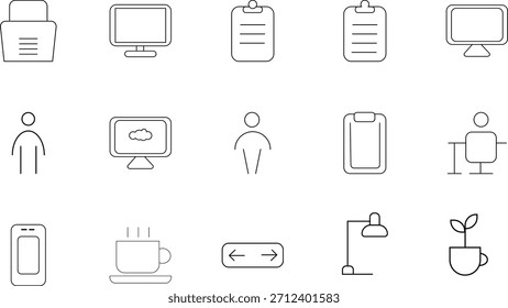 A curated selection of diverse icons designed for use across various applications, offering clear visual communication and aesthetic appeal for your projects.