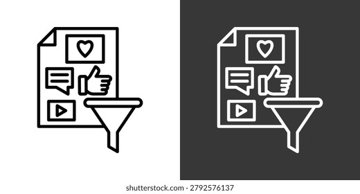 Curation White And Black Icon Set Collection Pack Vector Illustration