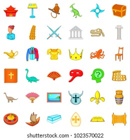 Curator icons set. Cartoon set of 36 curator vector icons for web isolated on white background