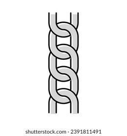 curb chain color icon vector. curb chain sign. isolated symbol illustration
