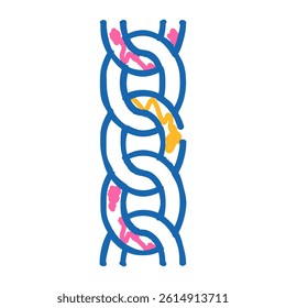 curb chain doodle icon sketch vector. curb chain sign. isolated symbol illustration