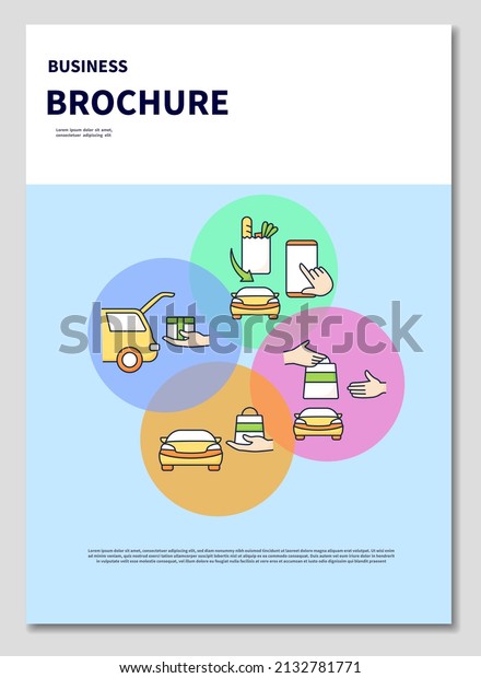 Curbside pickup\
brochure. Business templates.Minimal brochure layout and modern\
report flyers poster\
template