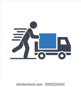 Curbside pickup icon. Order pickup icon