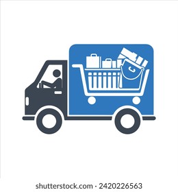 Curbside pickup icon. Order pickup icon