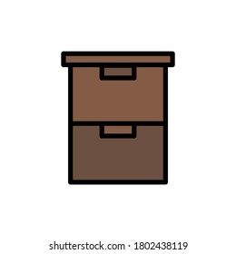 Curbstone furniture icon. Simple color with outline vector elements of cabinet accessories icons for ui and ux, website or mobile application