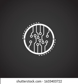 Curcuit related icon on background for graphic and web design. Creative illustration concept symbol for web or mobile app.