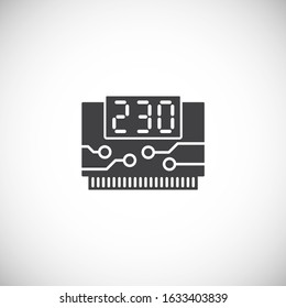 Curcuit related icon on background for graphic and web design. Creative illustration concept symbol for web or mobile app.