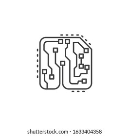 Curcuit related icon on background for graphic and web design. Creative illustration concept symbol for web or mobile app.