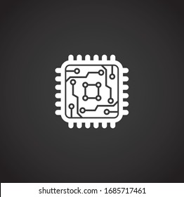 Curcuit related icon on background for graphic and web design. Creative illustration concept symbol for web or mobile app.