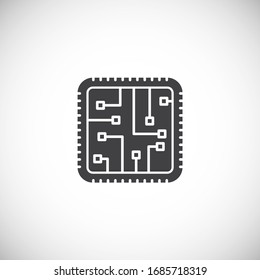 Curcuit related icon on background for graphic and web design. Creative illustration concept symbol for web or mobile app.