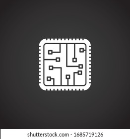 Curcuit related icon on background for graphic and web design. Creative illustration concept symbol for web or mobile app.