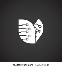 Curcuit related icon on background for graphic and web design. Creative illustration concept symbol for web or mobile app.